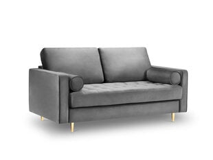 Двухместный диван Milo Casa Santo, светло-серый/золотистый цена и информация | Диваны | kaup24.ee