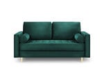 Двухместный диван Milo Casa Santo, светло-зеленый/золотистый
