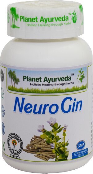 Toidulisand NeuroGin Organic, Planet Ayurveda™, 60 kapslit цена и информация | Vitamiinid, toidulisandid, preparaadid tervise heaoluks | kaup24.ee