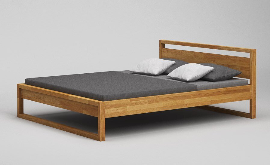 Tammepuidust voodi Paula 9850, 160x200 cm, õlitatud hind | kaup24.ee