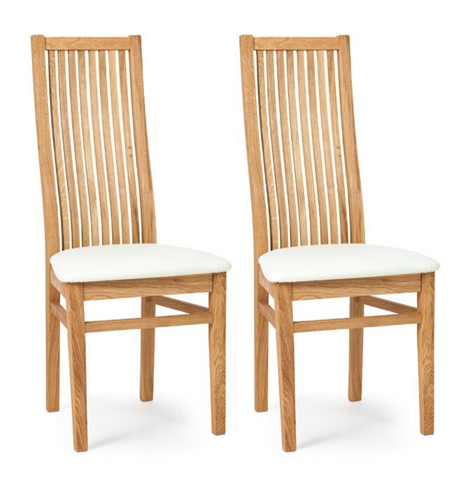 Tammepuidust toolid Sandra 9131 valge, 2 tk, õlitatud hind ja info | Söögitoolid, baaritoolid | kaup24.ee