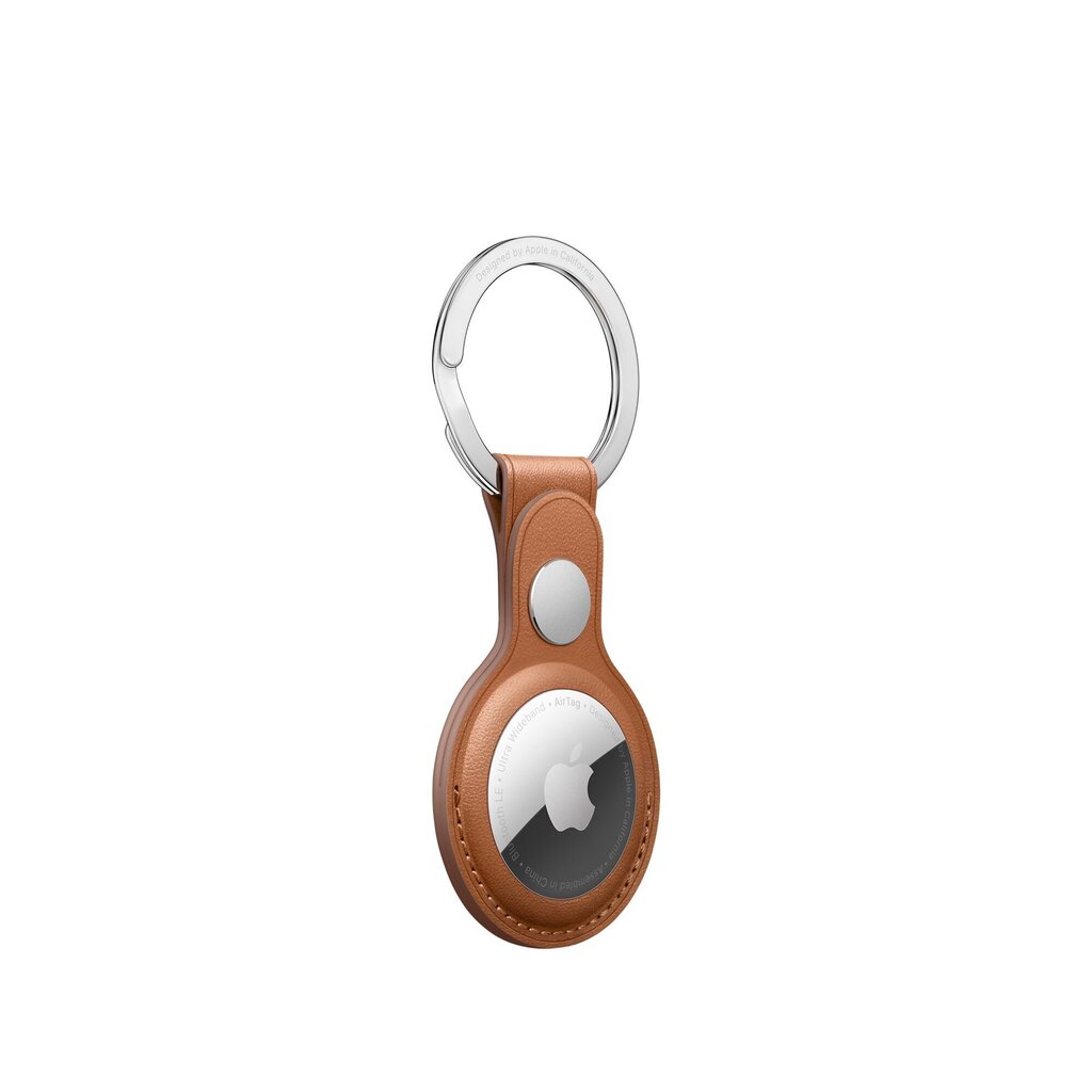 Apple AirTag Leather Key Ring, Saddle Brown hind ja info | Mobiiltelefonide hoidjad | kaup24.ee