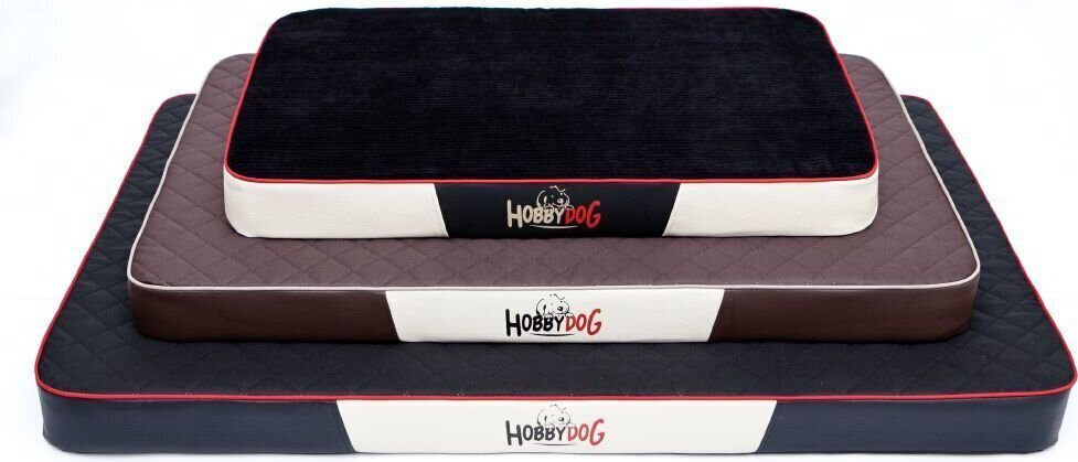 Koera madrats Hobbydog Premium Velvet Black/Beige, XL, 120x80 cm цена и информация | Pesad, padjad | kaup24.ee