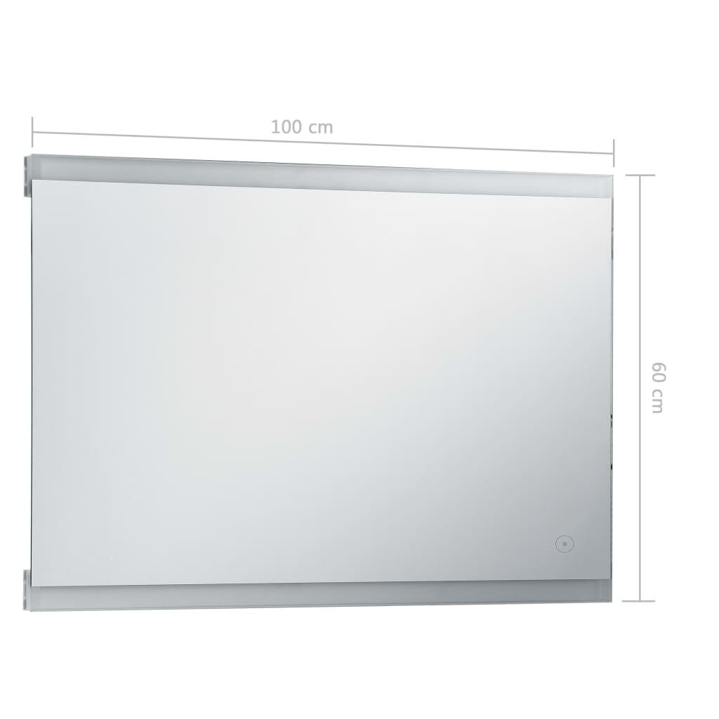 vidaXL vannitoa LED-seinapeegel puutetundliku anduriga 100 x 60 cm цена и информация | Peeglid | kaup24.ee