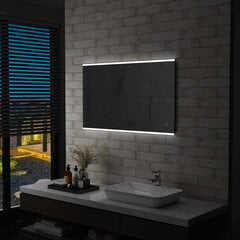 vidaXL vannitoa LED-seinapeegel puutetundliku anduriga 100 x 60 cm цена и информация | Подвесные зеркала | kaup24.ee