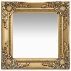 vidaXL barokkstiilis seinapeegel 40 x 40 cm, kuldne цена и информация | Подвесные зеркала | kaup24.ee