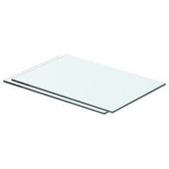 vidaXL riiulid, 2 klaasist paneeli, läbipaistvad, 40 x 20 cm цена и информация | Полки | kaup24.ee