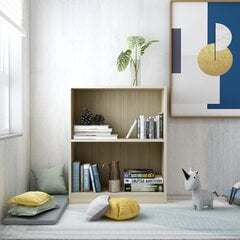 vidaXL raamaturiiul, Sonoma tamm, 60 x 24 x 74,5 cm, puitlaastplaat hind ja info | Riiulid | kaup24.ee