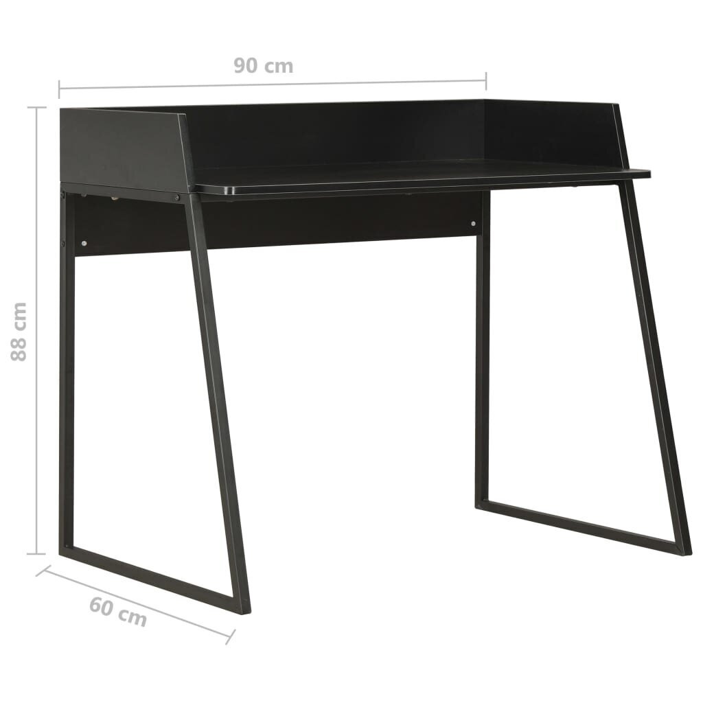 vidaXL laud, must, 90 x 60 x 88 cm hind ja info | Arvutilauad, kirjutuslauad | kaup24.ee
