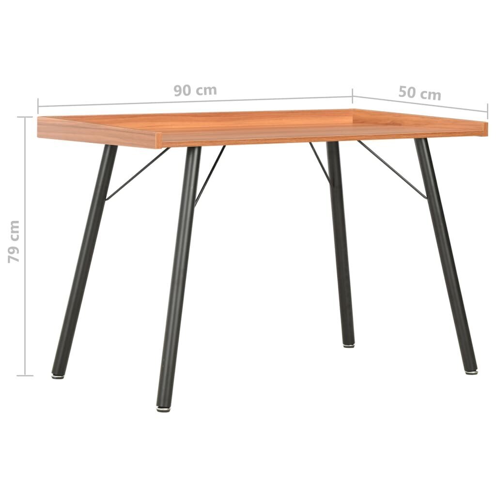 vidaXL laud, pruun, 90 x 50 x 79 cm hind ja info | Arvutilauad, kirjutuslauad | kaup24.ee