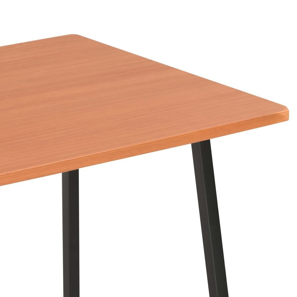 vidaXL laud riiuliga, must ja pruun, 102 x 50 x 117 cm hind ja info | Arvutilauad, kirjutuslauad | kaup24.ee