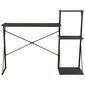 vidaXL kirjutuslaud riiuliga, must, 116 x 50 x 93 cm hind ja info | Arvutilauad, kirjutuslauad | kaup24.ee