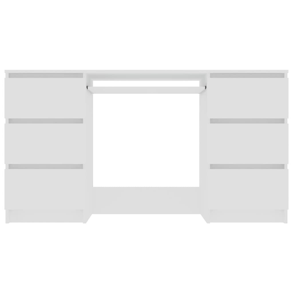 vidaXL kirjutuslaud, valge, 140 x 50 x 77 cm puitlaastplaat hind ja info | Arvutilauad, kirjutuslauad | kaup24.ee
