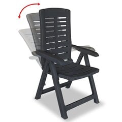 Откидные садовые стулья, 4 шт., серого цвета цена и информация | Садовые стулья, кресла, пуфы | kaup24.ee