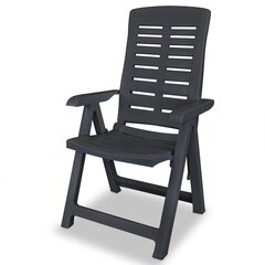 Откидные садовые стулья, 6 шт., серого цвета цена и информация | Садовые стулья, кресла, пуфы | kaup24.ee