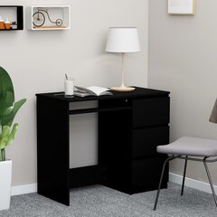 vidaXL kirjutuslaud, must, 90 x 45 x 76 cm, puitlaastplaat hind ja info | Arvutilauad, kirjutuslauad | kaup24.ee
