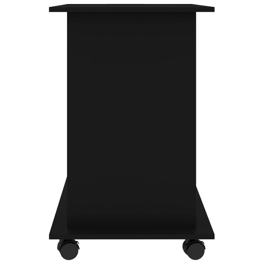 vidaXL arvutilaud, must 80 x 50 x 75 cm puitlaastplaat hind ja info | Arvutilauad, kirjutuslauad | kaup24.ee