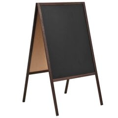 vidaXL kahepoolne tahvel, seedripuu, iseseisev, 60 x 80 cm цена и информация | Канцелярские товары | kaup24.ee