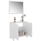 vidaXL 3-osaline vannitoamööbel, kõrgläikega, valge, puitlaastplaat hind ja info | Vannitoa komplektid | kaup24.ee
