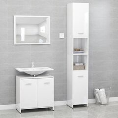 Комплект мебели для ванной, 3 части, белый глянец цена и информация | Комплекты в ванную | kaup24.ee