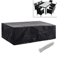 vidaXL aiamööblikatted 2 tk 8 inimesele polürotang 10 ava, 300x140 cm цена и информация | Подушки, наволочки, чехлы | kaup24.ee