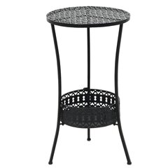 vidaXL bistroolaud, must, 40 x 70 cm, metall цена и информация | Садовые столы и столики | kaup24.ee