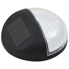 vidaXL päikesepatareiga seinavalgustid, LED, 12 tk ümmargune, must hind ja info | Aia- ja õuevalgustid | kaup24.ee