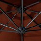 vidaXL seinale kinnitatav päiksevari, metallpost 300 cm, terrakota hind ja info | Päikesevarjud, markiisid ja alused | kaup24.ee