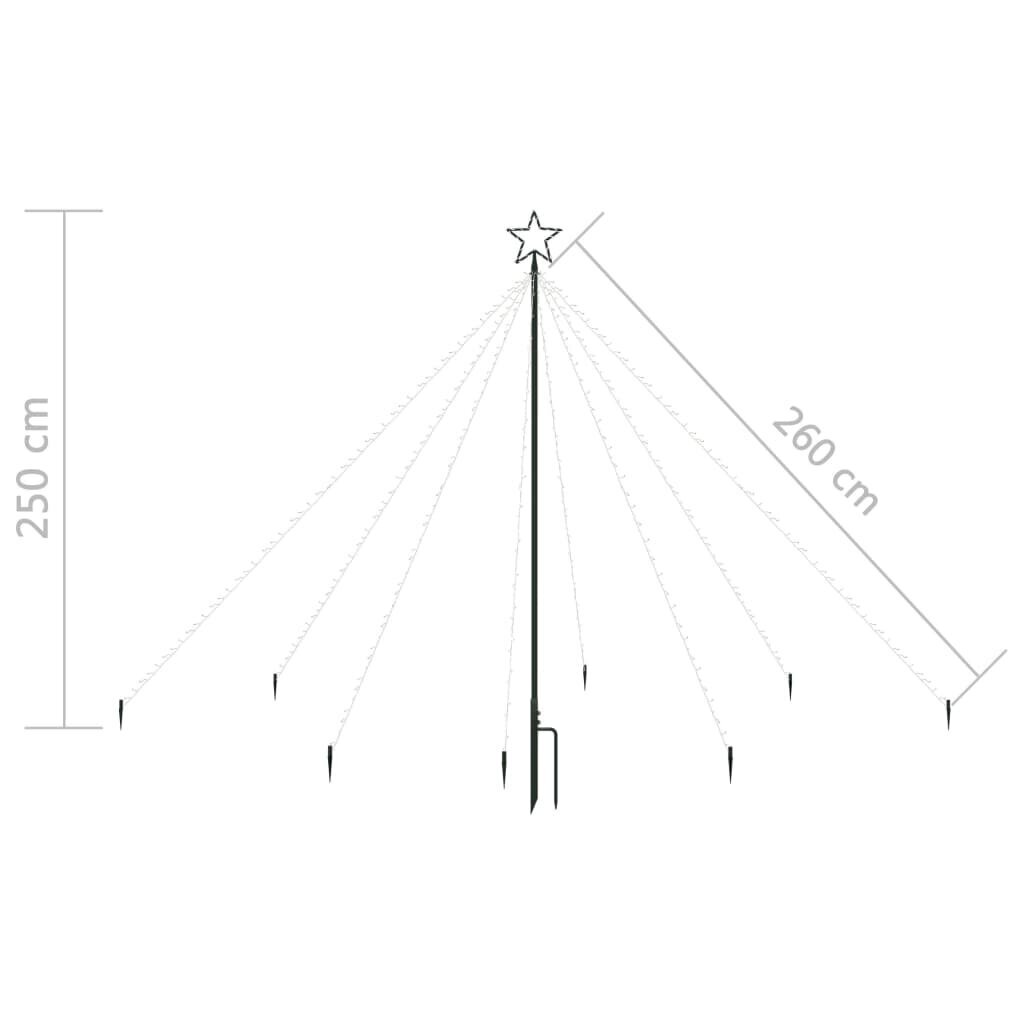 vidaXL LED-valguskettidega jõulupuu õue 400 LEDi, 2,5 m hind ja info | Kunstkuused | kaup24.ee