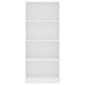 vidaXL 4-korruseline raamaturiiul valge 60x24x142 cm puitlaastplaat hind ja info | Riiulid | kaup24.ee
