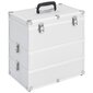vidaXL jumestuskohver, 37 x 24 x 40 cm, hõbedane, alumiinium hind ja info | Meigikotid, lauapeeglid | kaup24.ee