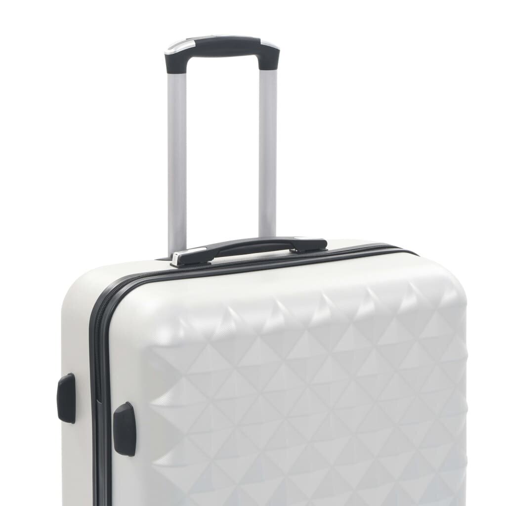 vidaXL kõvakattega kohvrid 3 tk, särav hõbedane, ABS hind ja info | Kohvrid, reisikotid | kaup24.ee