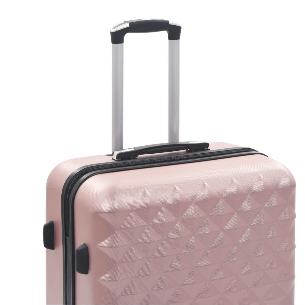 vidaXL kõvakattega kohver 3 tk roosakaskuldne ABS hind ja info | Kohvrid, reisikotid | kaup24.ee