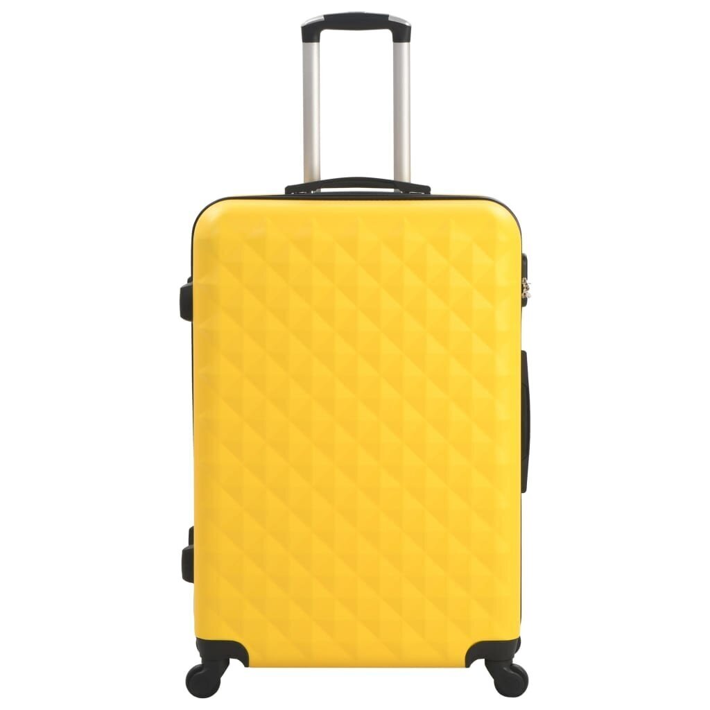 vidaXL kõvakattega kohver 3 tk kollane ABS цена и информация | Kohvrid, reisikotid | kaup24.ee