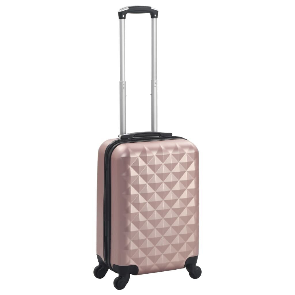 vidaXL kõvakattega kohver roosakaskuldne ABS hind ja info | Kohvrid, reisikotid | kaup24.ee
