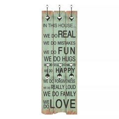 vidaXL riidenagi kuue konksuga, 120 x 40 cm, "HAPPY LOVE" hind ja info | Riidestanged ja nagid | kaup24.ee