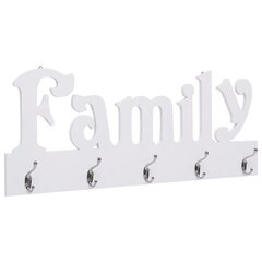 vidaXL seinale kinnitatav riidenagi, FAMILY, 74 x 29,5 cm цена и информация | Вешалки для одежды | kaup24.ee