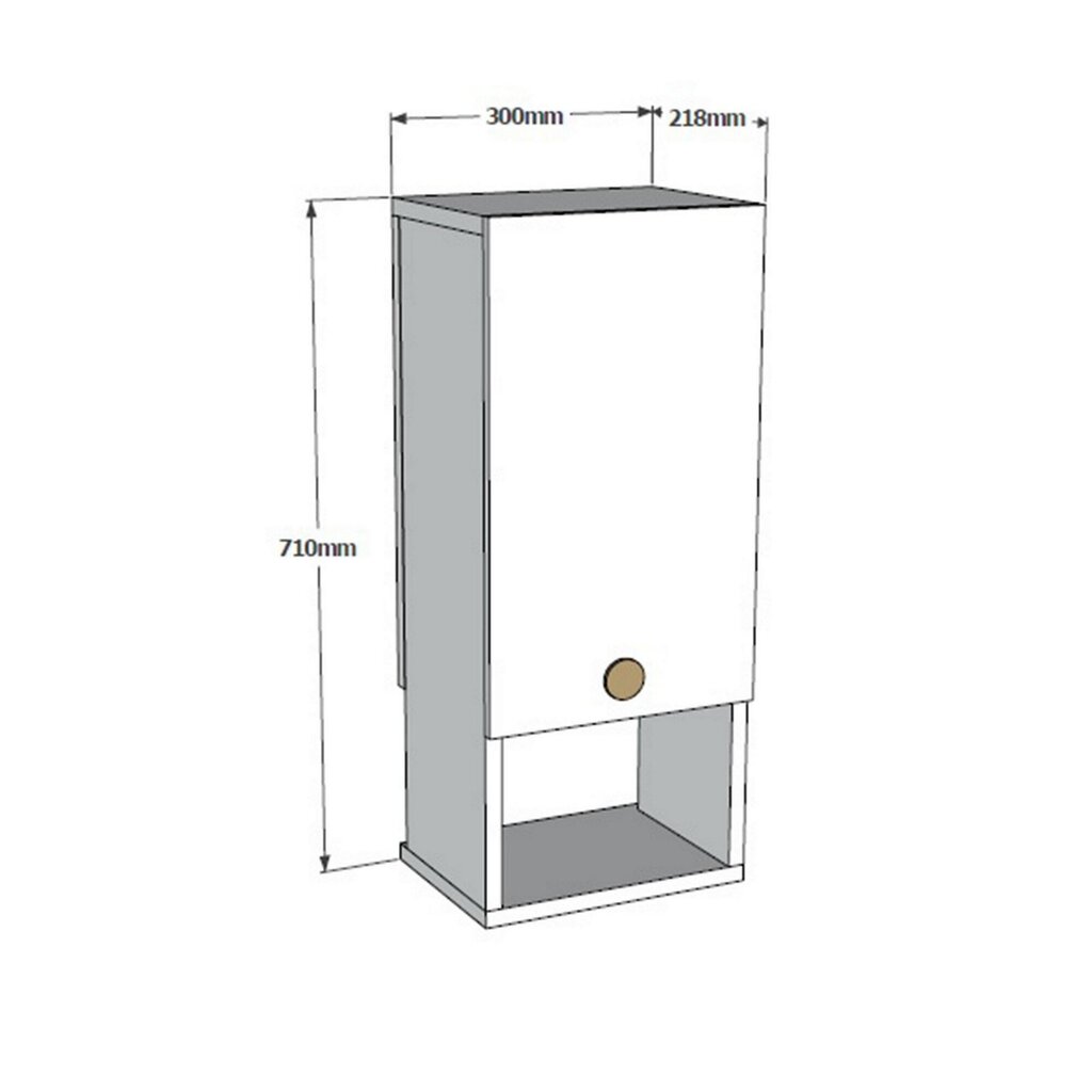 Vannitoakapp Kalune Design 835(II), valge hind ja info | Vannitoakapid | kaup24.ee