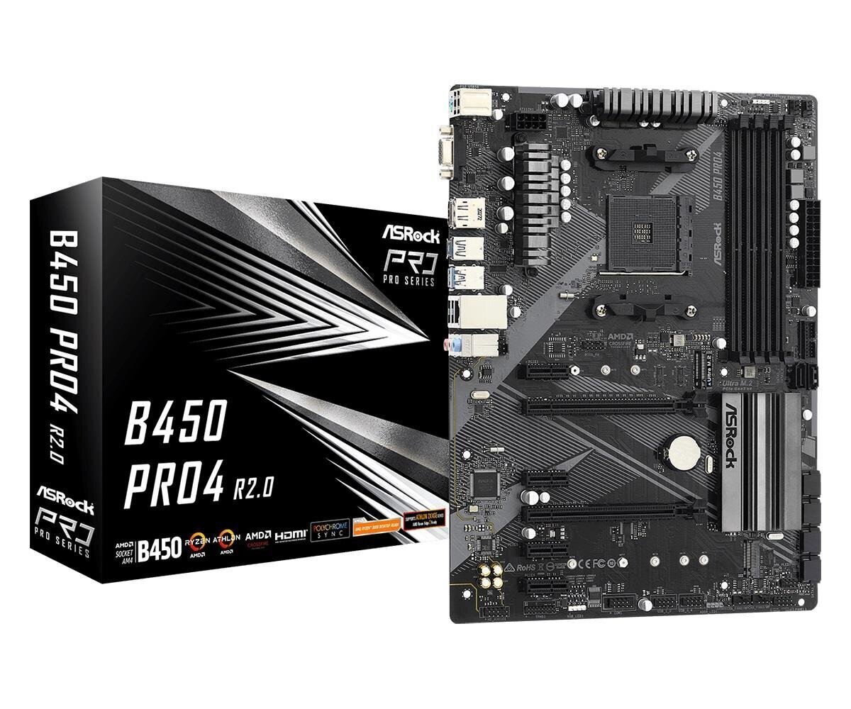 ASRock B450 PRO4 R2.0 цена и информация | Emaplaadid | kaup24.ee