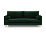 Трехместный диван Milo Casa Santo, светло-зеленый/золотистый