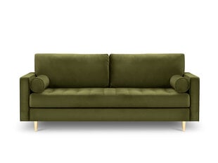 Трехместный диван Milo Casa Santo, зеленый/золотистый цена и информация | Диваны | kaup24.ee