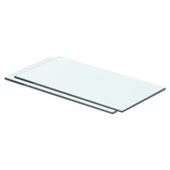 vidaXL riiulid, 2 klaasist paneeli, läbipaistvad, 40 x 15 cm цена и информация | Полки | kaup24.ee