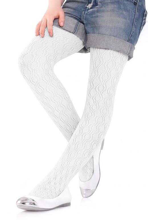 Laste sukkpüksid CHARLOTTE 274 white 128/146 Marilyn hind ja info | Tüdrukute sukkpüksid ja sokid | kaup24.ee