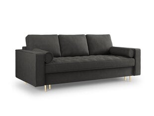 Трехместный диван Milo Casa Santo 8, темно-серый/золотистый цена и информация | Диваны | kaup24.ee