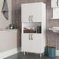 Eraldiseisev vannitoakapp Kalune Design 756, valge hind ja info | Vannitoakapid | kaup24.ee
