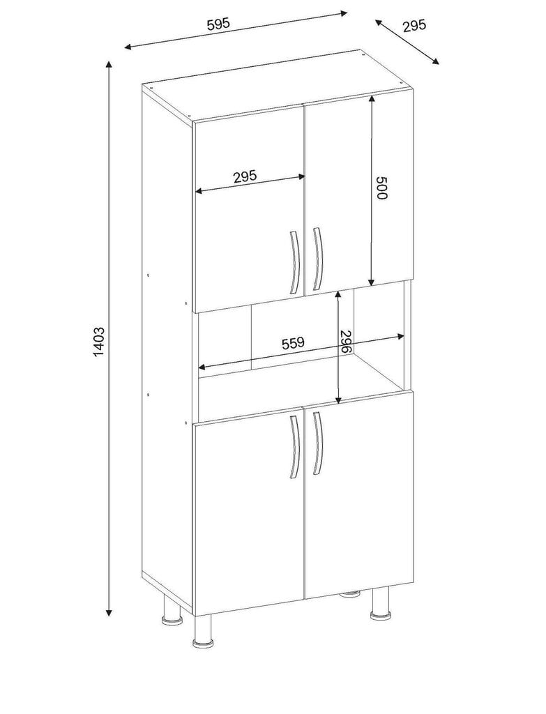 Eraldiseisev vannitoakapp Kalune Design 756, valge hind ja info | Vannitoakapid | kaup24.ee