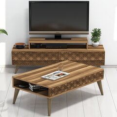 Комплект мебели для гостиной Kalune Design 845(III), темно-коричневый цена и информация | Секции | kaup24.ee