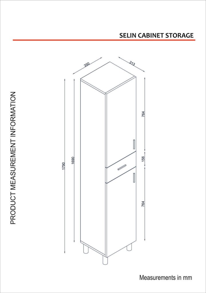 Vannitoakapp Kalune Design 756(II), valge hind ja info | Vannitoakapid | kaup24.ee