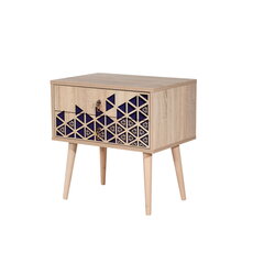 Ночной столик Kalune Design 869, 61 см, дуб/темно-синий цена и информация | Прикроватные тумбочки | kaup24.ee