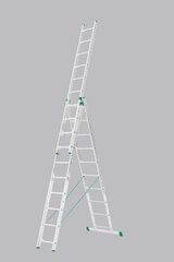 Алюминиевая лестница, 3x8 ступенек цена и информация | Стремянки | kaup24.ee